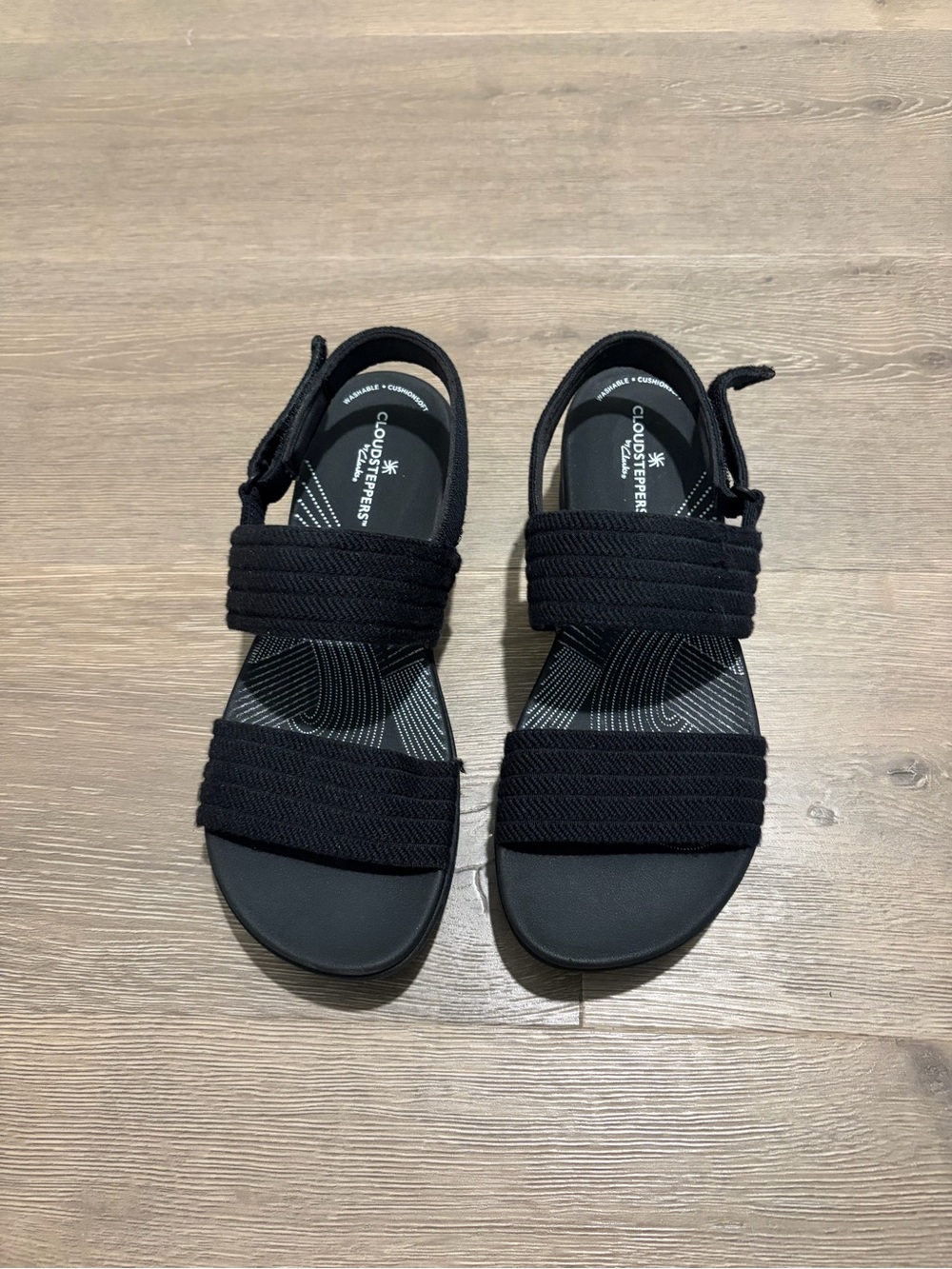 Womens Black Strappy Sandals